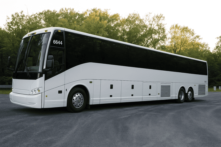 exterior of Sayreville Charter Bus coach bus